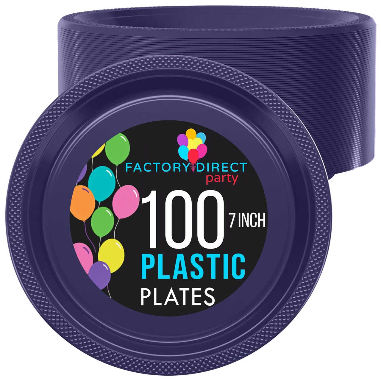 Party Solids Plastic Plates For Party Disposable Plates Heavy Duty Supplies 100 Pcs Plastic Dinnerware Sets Heavy Duty 350 GSM Disposable Dinnerware Set by Exquisite